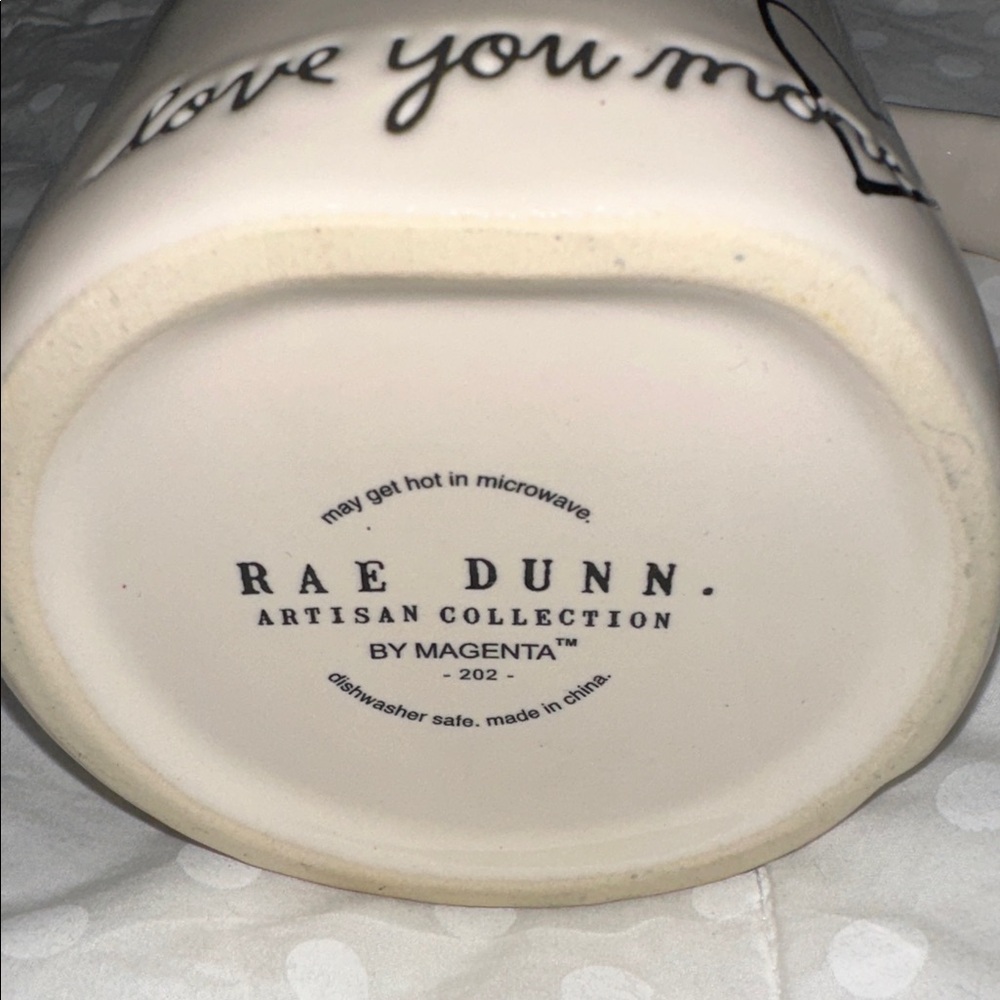 Love You More Ceramic Mug - Cream preowned 5 " rae dunn - Picture 2 of 4